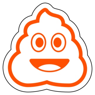 Pile Of Poo Emoji Sticker (Orange)